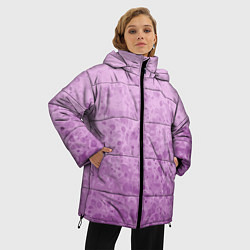 Куртка зимняя женская Абстракция светло-сиреневый, цвет: 3D-светло-серый — фото 2