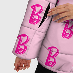 Куртка зимняя женская Барби паттерн буква B, цвет: 3D-черный — фото 2