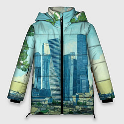 Куртка зимняя женская Москва-сити Ван Гог, цвет: 3D-черный