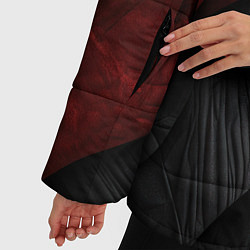 Куртка зимняя женская Red black texture, цвет: 3D-светло-серый — фото 2