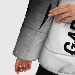 Куртка зимняя женская Garbage glitch на светлом фоне: по-вертикали, цвет: 3D-черный — фото 2