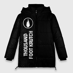 Куртка зимняя женская Thousand Foot Krutch glitch на темном фоне: по-вер, цвет: 3D-черный