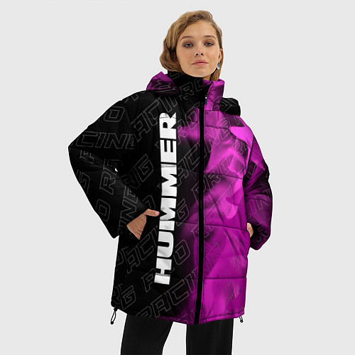 Женская зимняя куртка Hummer pro racing: по-вертикали / 3D-Черный – фото 3