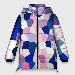 Куртка зимняя женская Мозаика абстракция, цвет: 3D-светло-серый