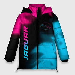 Куртка зимняя женская Jaguar - neon gradient: надпись, символ, цвет: 3D-черный