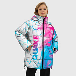 Куртка зимняя женская Quake neon gradient style: по-вертикали, цвет: 3D-черный — фото 2