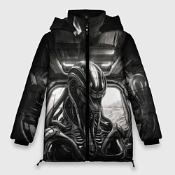 Куртка зимняя женская Ксеноморф в каюте космического корабля, цвет: 3D-светло-серый