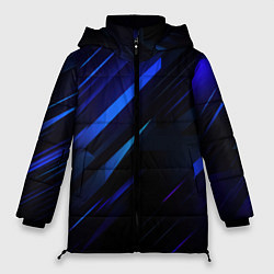 Куртка зимняя женская Blue black texture, цвет: 3D-черный