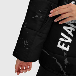 Куртка зимняя женская Evanescence glitch на темном фоне: надпись, символ, цвет: 3D-черный — фото 2