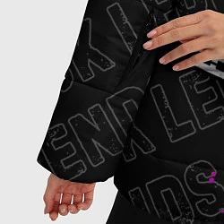 Куртка зимняя женская Hollywood Undead rock legends: по-вертикали, цвет: 3D-черный — фото 2