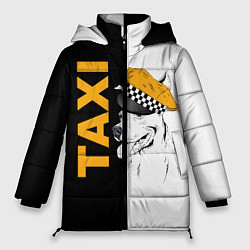 Куртка зимняя женская Собака в кепке таксиста, цвет: 3D-светло-серый