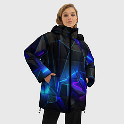 Куртка зимняя женская Неоновые частицы, цвет: 3D-красный — фото 2