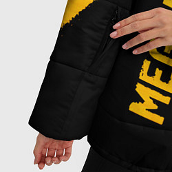 Куртка зимняя женская Megadeth - gold gradient: надпись, символ, цвет: 3D-черный — фото 2