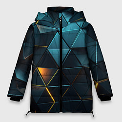Куртка зимняя женская Объемные частицы с подсветкой, цвет: 3D-светло-серый