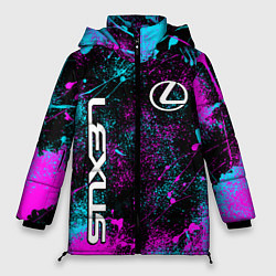 Куртка зимняя женская Lexus - неоновые брызги, цвет: 3D-черный