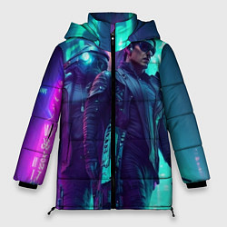 Куртка зимняя женская Киберлюди, цвет: 3D-черный