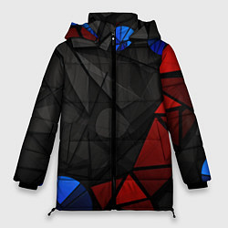 Куртка зимняя женская Black blue red elements, цвет: 3D-черный