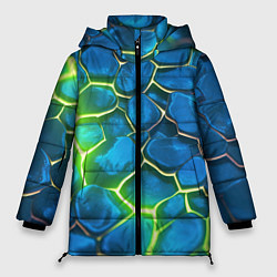 Куртка зимняя женская Green blue neon, цвет: 3D-красный