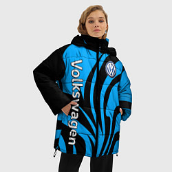 Куртка зимняя женская Фольцваген - спокойный синий, цвет: 3D-черный — фото 2