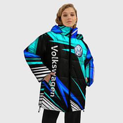 Куртка зимняя женская Фольцваген - sport uniform, цвет: 3D-черный — фото 2