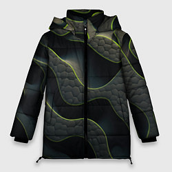 Куртка зимняя женская Объемная темная текстура, цвет: 3D-светло-серый