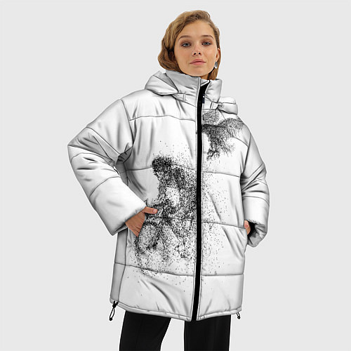 Женская зимняя куртка Скорость,моя стихия / 3D-Черный – фото 3