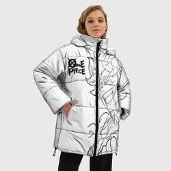 Куртка зимняя женская Ван пис - Луффи гир 5, цвет: 3D-красный — фото 2