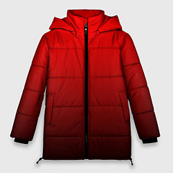 Женская зимняя куртка Градиент красно-чёрный