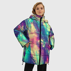 Куртка зимняя женская Яркая футболка кислота, цвет: 3D-светло-серый — фото 2