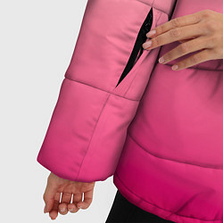 Куртка зимняя женская Оттенки розового градиент, цвет: 3D-черный — фото 2