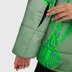 Куртка зимняя женская Растительный паттерн, цвет: 3D-черный — фото 2