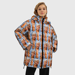 Куртка зимняя женская Паттерн - Райан Гослинг, цвет: 3D-черный — фото 2