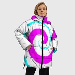 Куртка зимняя женская Тай-дай розовый, цвет: 3D-красный — фото 2