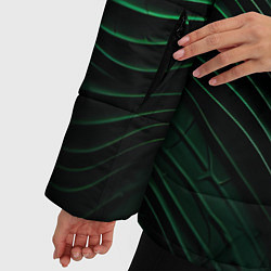 Куртка зимняя женская Dark green texture, цвет: 3D-черный — фото 2