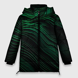 Куртка зимняя женская Dark green texture, цвет: 3D-черный