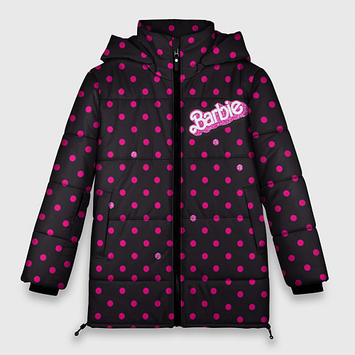 Женская зимняя куртка Барби горошек / 3D-Красный – фото 1
