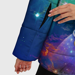 Куртка зимняя женская Космический лев - неоновое свечение, цвет: 3D-светло-серый — фото 2