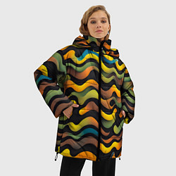 Куртка зимняя женская Волнистый хаки, цвет: 3D-светло-серый — фото 2