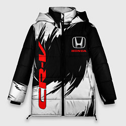 Куртка зимняя женская Honda - белые краски, цвет: 3D-черный
