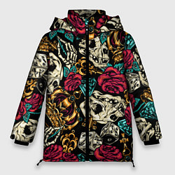Куртка зимняя женская A pattern for a hipster, цвет: 3D-черный