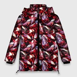 Куртка зимняя женская Рубиновый паттерн, цвет: 3D-красный