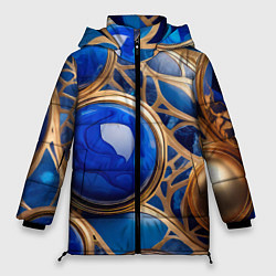 Куртка зимняя женская Лазуритовый флюид, цвет: 3D-черный