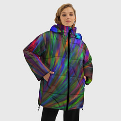 Куртка зимняя женская Переливающая радужная галограмма, цвет: 3D-светло-серый — фото 2