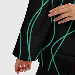 Куртка зимняя женская Чёрный с линиями, цвет: 3D-черный — фото 2