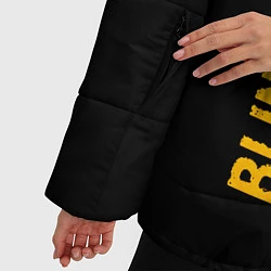 Куртка зимняя женская Blink 182 - gold gradient: по-вертикали, цвет: 3D-черный — фото 2