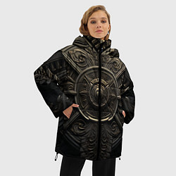 Куртка зимняя женская Узор в скандинавском стиле, цвет: 3D-красный — фото 2