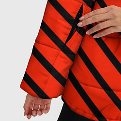 Куртка зимняя женская Линии стрелка красно-чёрный, цвет: 3D-красный — фото 2