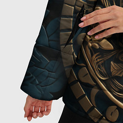 Куртка зимняя женская Орнамент в кельтском стиле, цвет: 3D-светло-серый — фото 2