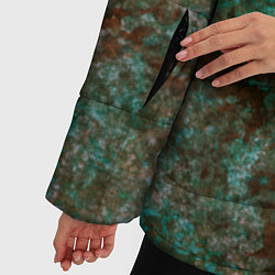 Куртка зимняя женская Абстракция - водоросли, цвет: 3D-светло-серый — фото 2