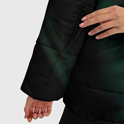 Куртка зимняя женская Тёмно-зелёная шотландская клетка, цвет: 3D-красный — фото 2